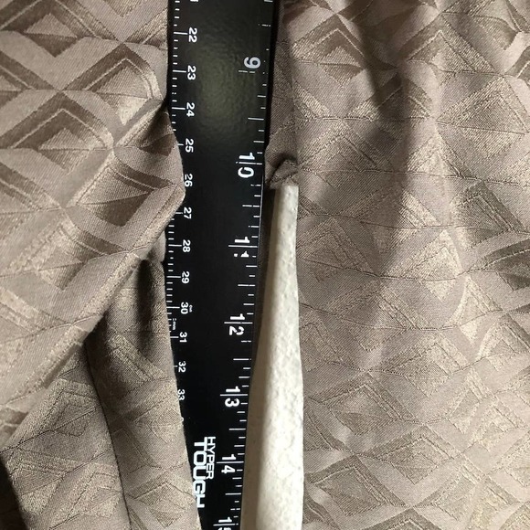 Banana Republic Pants Brown Martin Fit Geo Print Stretch Versatile Size 12 - Picture 12 of 16